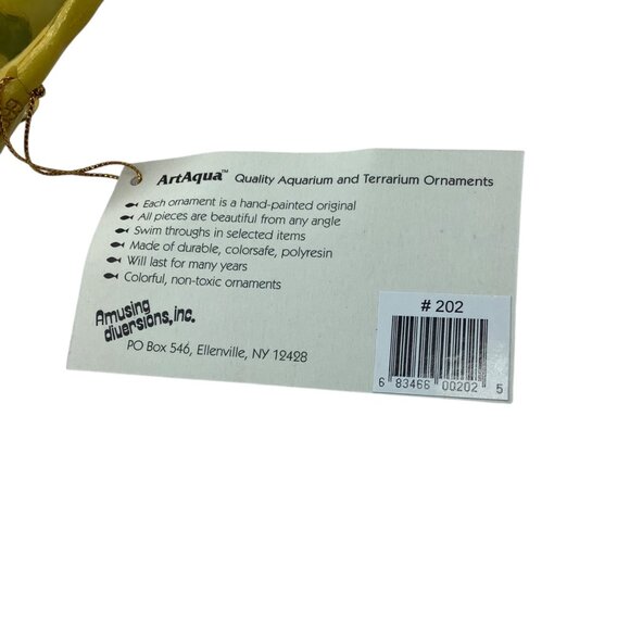 Artaqua Yellow Spotted Aquarium Fish Ornament Hand-Painted Terrarium Decor - Picture 3 of 5